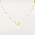 Loco LOVE NECKLACE DOUBLE RING GOLD