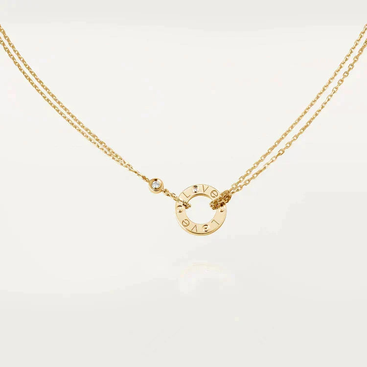 Loco LOVE NECKLACE 16MM 2 DIAMONDS