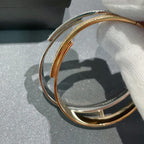 [Loco jewelrys]Move Noa Rose Gold Pavé Diamond Bangle Bracelet