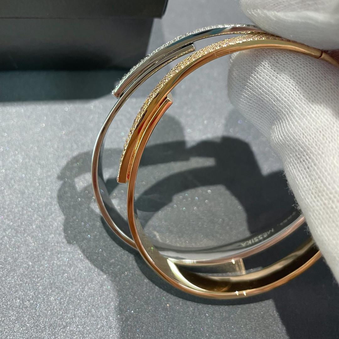 [Loco jewelrys]Move Noa Rose Gold Pavé Diamond Bangle Bracelet
