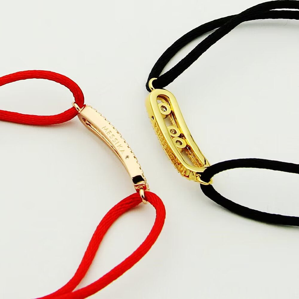 [Loco jewelrys]Messika Care(s) pink cord pavé bracelet
