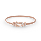 Loco FORCE SMALL HORSESHOE  DIAMOND CHAIN ROPE BRACELET