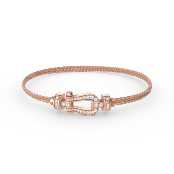 Loco FORCE SMALL HORSESHOE  DIAMOND CHAIN ROPE BRACELET