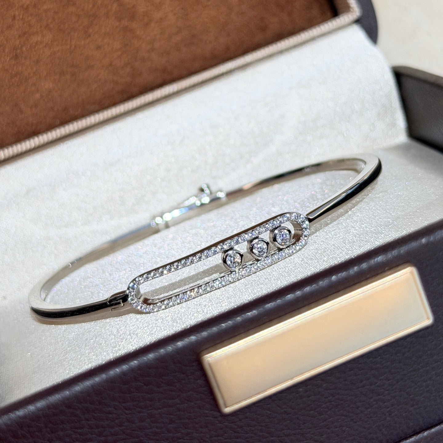 [Loco jewelrys]Move Pavé Diamond Bangle Bracelet M