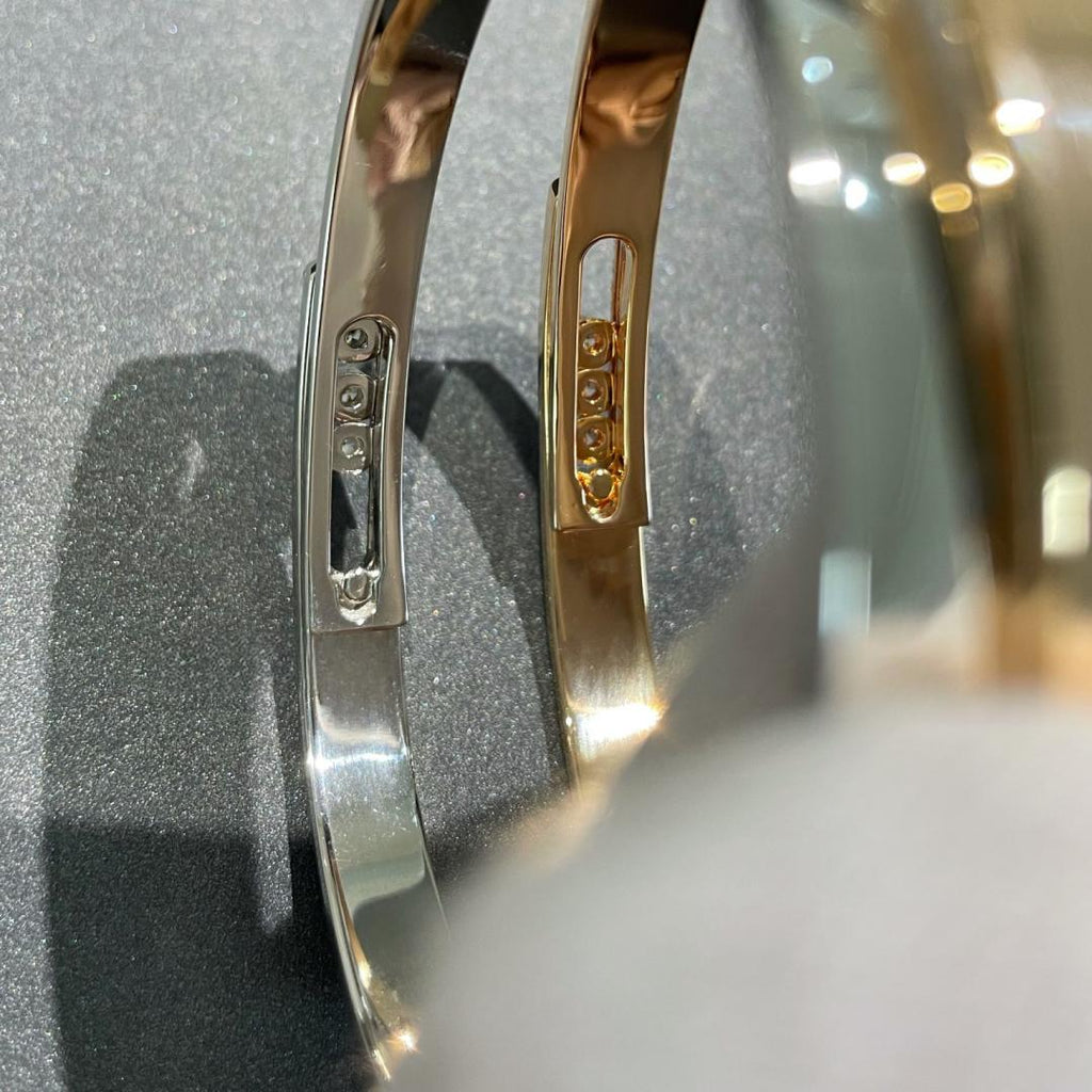 [Loco jewelrys]Move Noa Rose Gold Pavé Diamond Bangle Bracelet