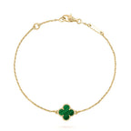 Loco CLOVER BRACELET MALACHITE 1 MOTIF