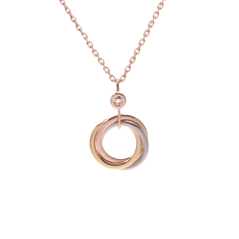 Loco TRINITY SILVER GOLD PINK GOLD NECKLACE