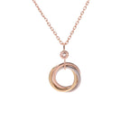 Loco TRINITY SILVER GOLD PINK GOLD NECKLACE