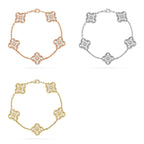 [Loco ] New  CLOVER 5 MOTIF FULL DIAMOND BRACELET COLLECTION