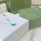 Loco BUTTERFLY TURQUOISE BUTTERFLY BRACELET SILVER