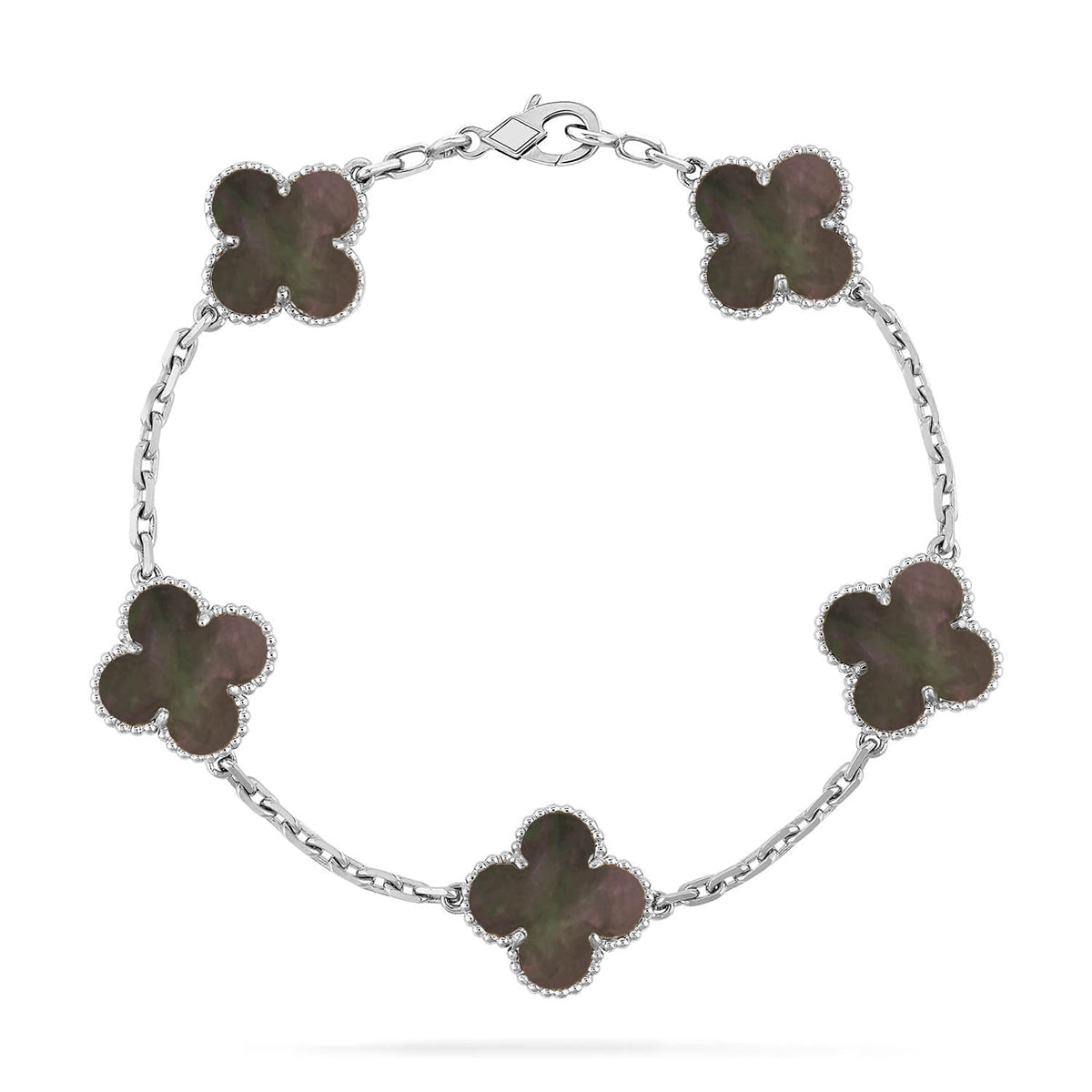 [Loco ]New CLOVER 5 MOTIF GRAY MOP BRACELET COLLECTION