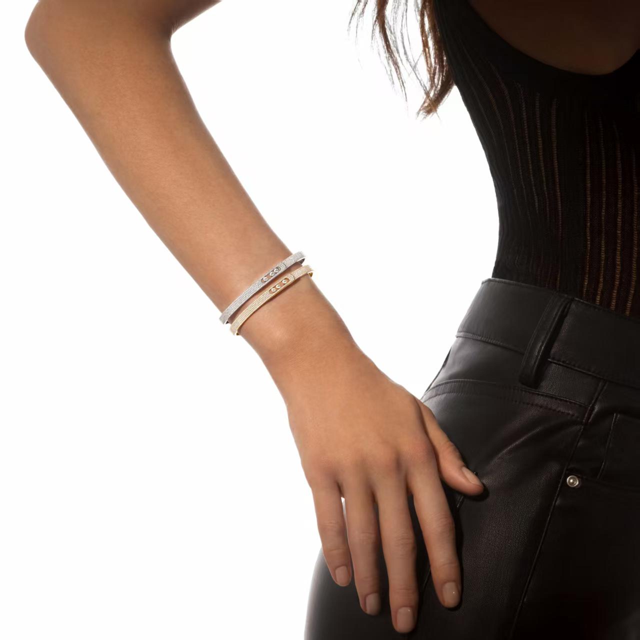 [Loco jewelrys]Move Noa Full Pavé Diamond Bangle Bracelet