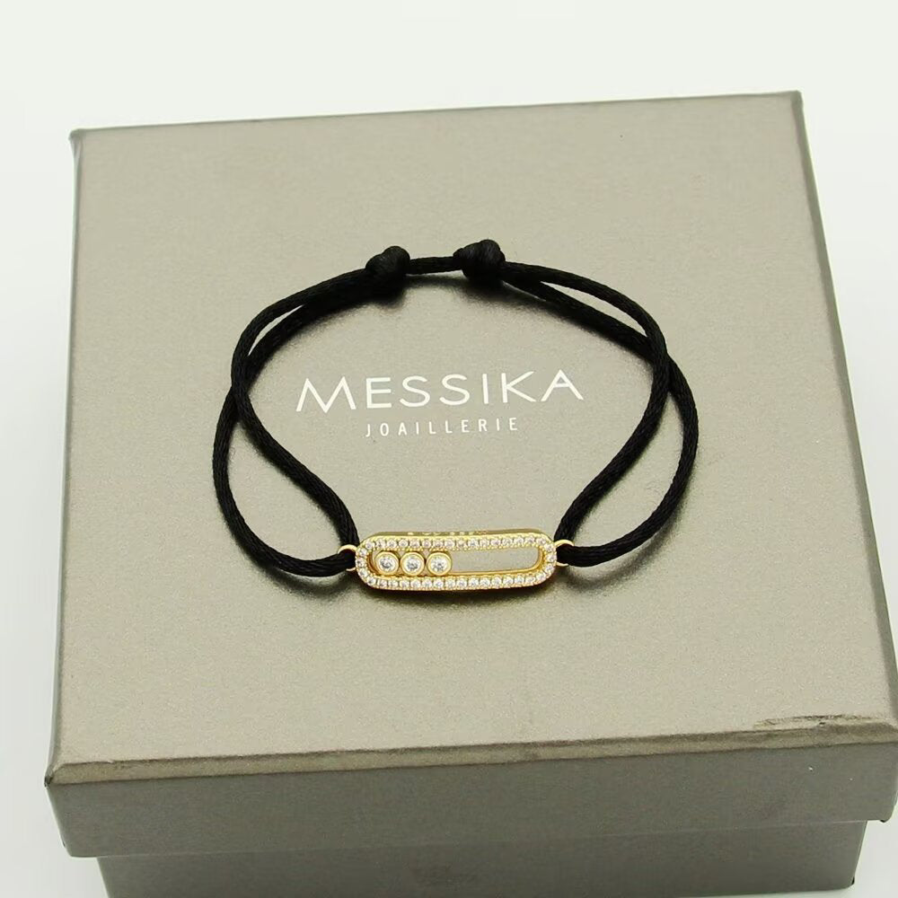 [Loco jewelrys]Messika Care(s) pink cord pavé bracelet