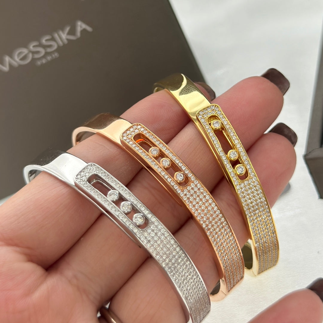 [Loco jewelrys]Move Noa Rose Gold Pavé Diamond Bangle Bracelet