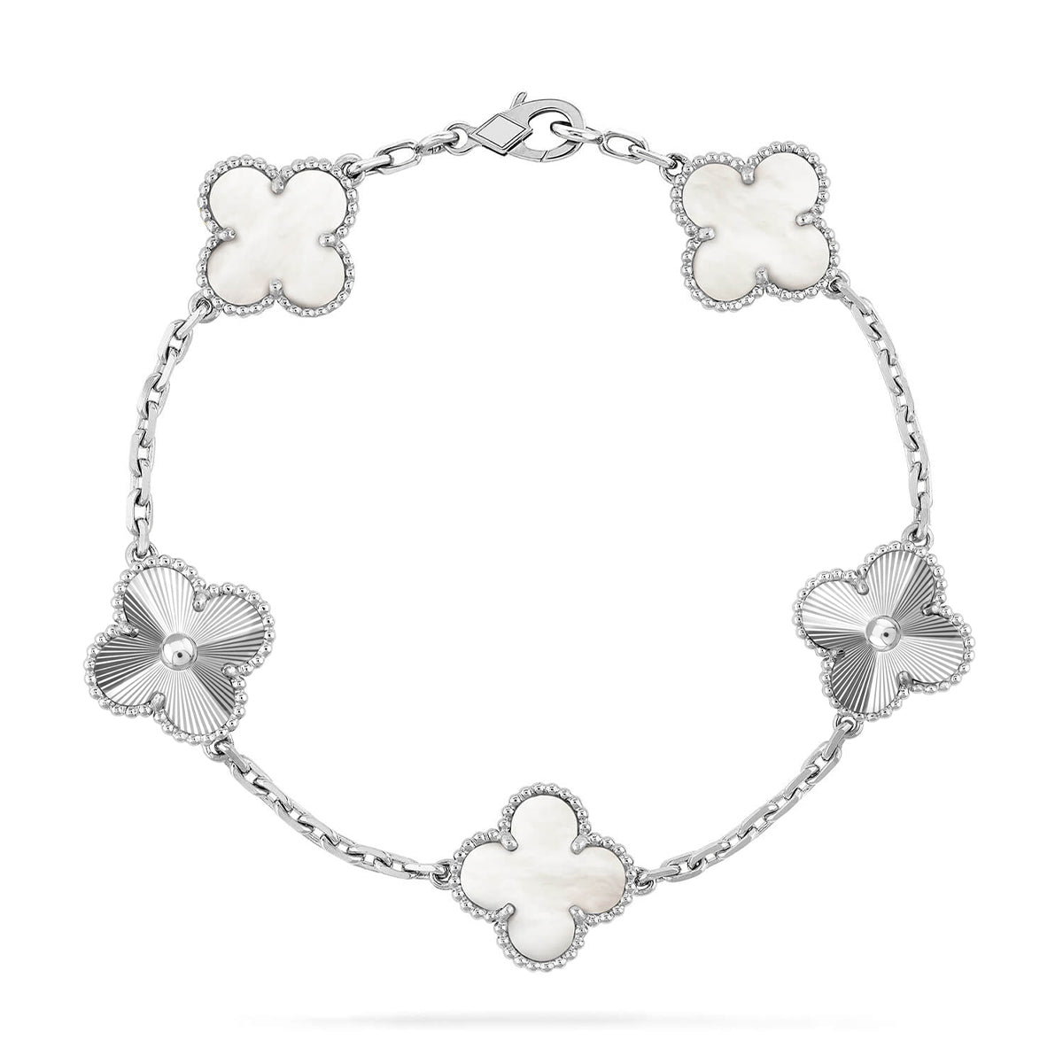 [Loco ]New CLOVER WHITE PEARL MOP 5 MOTIF BRACELET COLLECTION