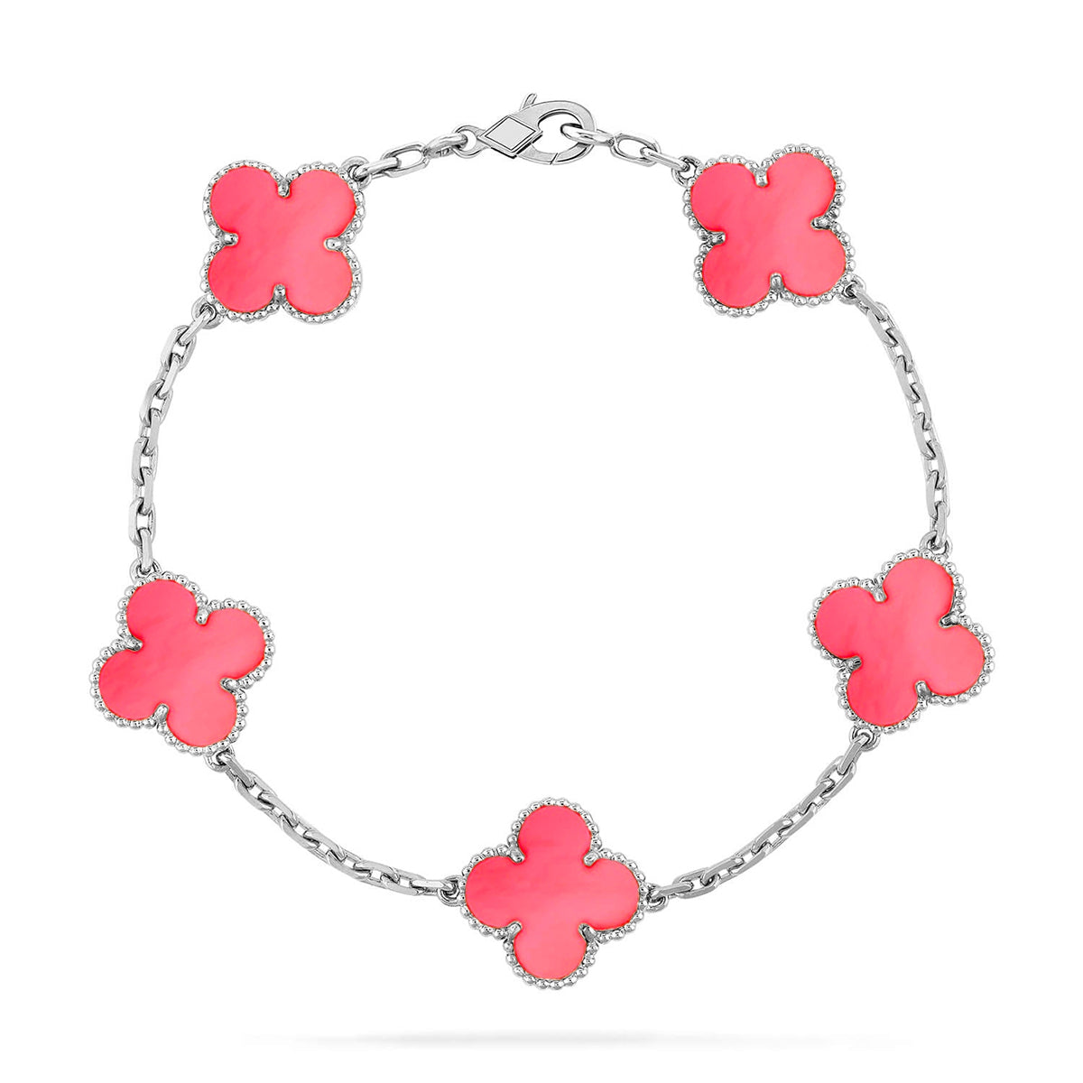 [Loco ]New  CLOVER 5 MOTIFS  PINK MOP BRACELET COLLECTION