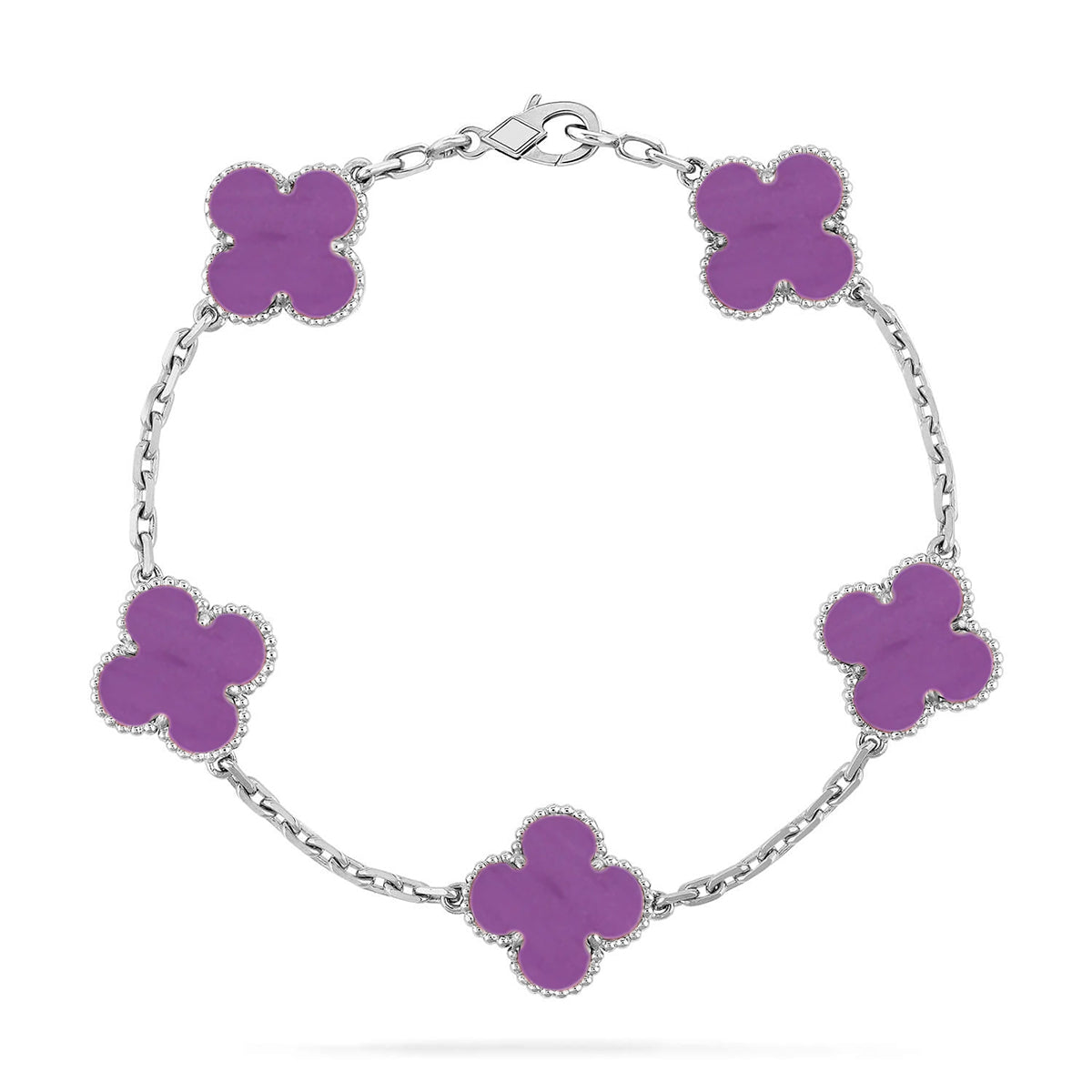 [Loco ]New  CLOVER 5 MOTIF VIOLET BRACELET COLLECTION