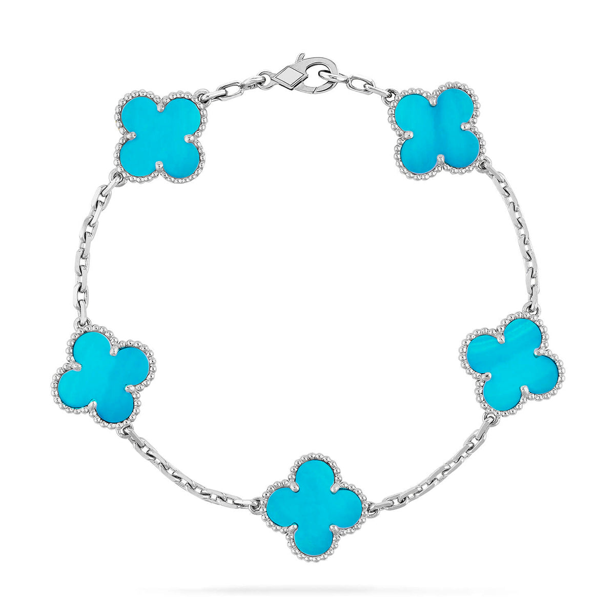 [Loco ]New  CLOVER 5 MOTIF TURQUOISE BRACELET COLLECTION
