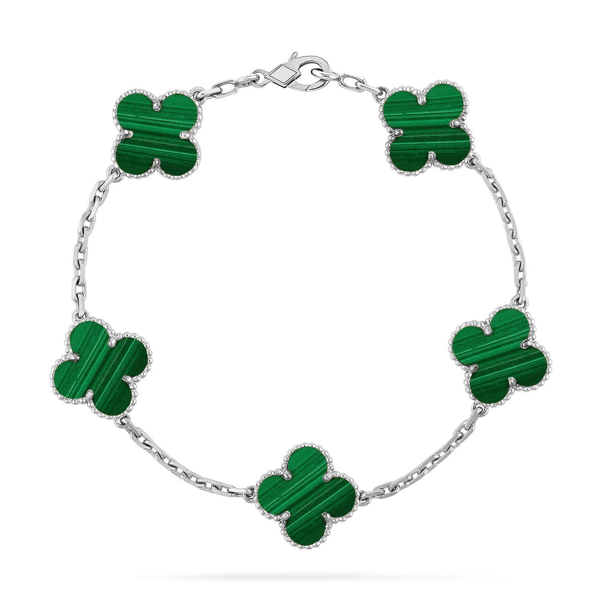 [Loco ]New  CLOVER 5 MOTIF MALACHITE BRACELET COLLECTION