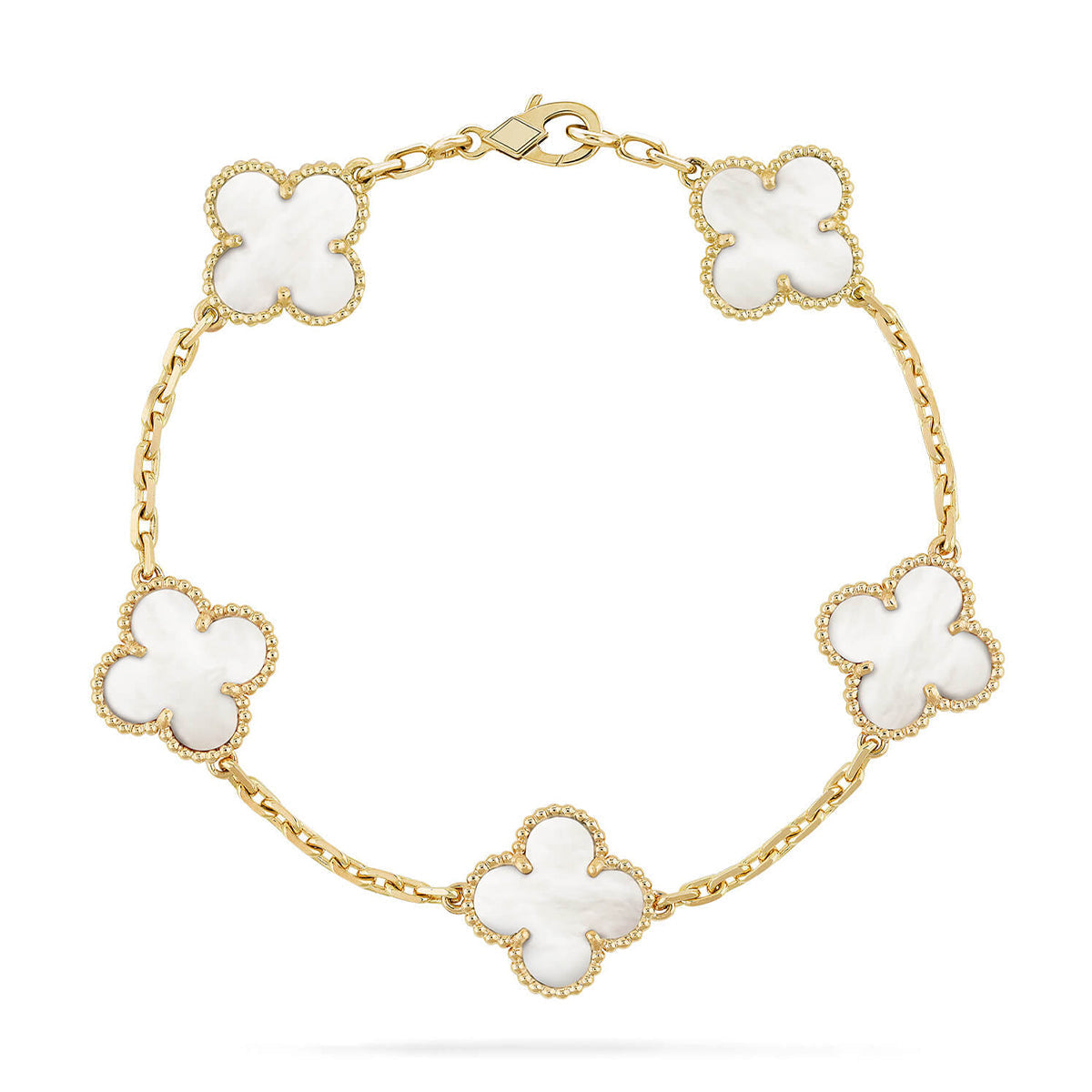 [Loco ]New CLOVER WHITE PEARL MOP 5 MOTIF BRACELET COLLECTION