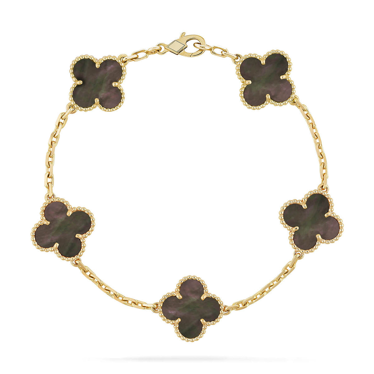 [Loco ]New CLOVER 5 MOTIF GRAY MOP BRACELET COLLECTION