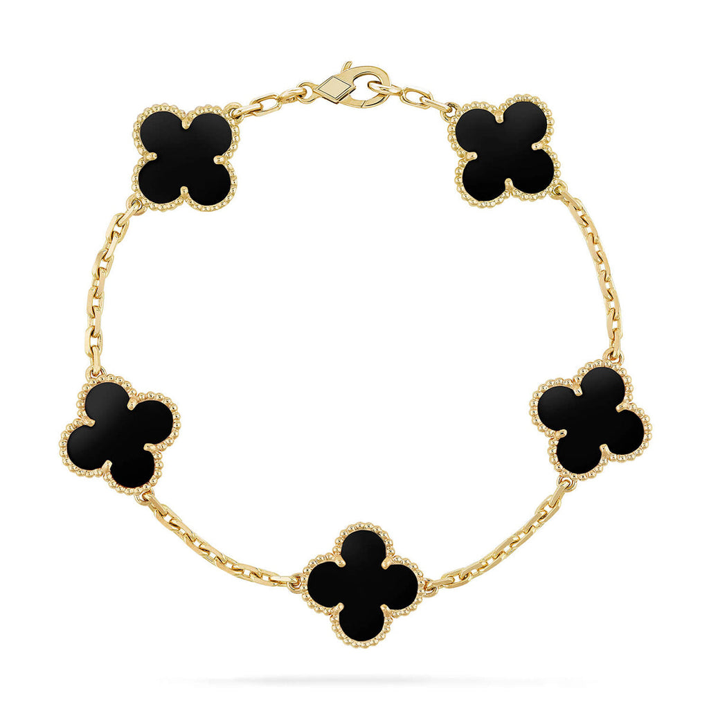 [Loco ]New CLOVER 5 MOTIF ONYXS BRACELET COLLECTION