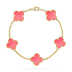 [Loco ]New  CLOVER 5 MOTIFS  PINK MOP BRACELET COLLECTION