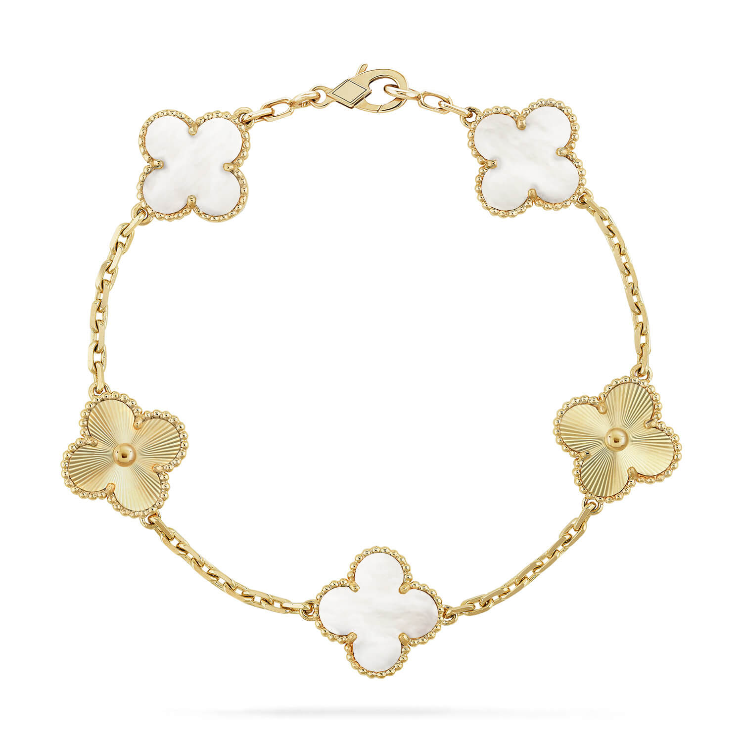 [Loco ]New CLOVER WHITE PEARL MOP 5 MOTIF BRACELET COLLECTION