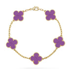 [Loco ]New  CLOVER 5 MOTIF VIOLET BRACELET COLLECTION