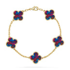 [Loco ]New CLOVER 5 MOTIF COLOR GEMSTONES BRACELET COLLECTION