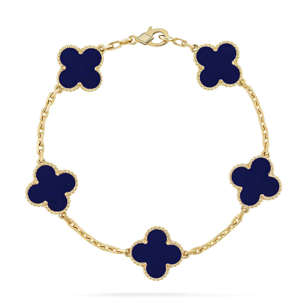 [Loco ]New CLOVER 5 MOTIF LAPIS LAZULI BRACELET COLLECTION