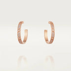 Loco LOVE DIAMOND PINK GOLD HOOP EARRINGS