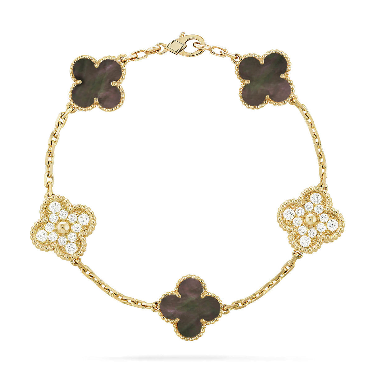 [Loco ]New CLOVER 5 MOTIF GRAY MOP BRACELET COLLECTION