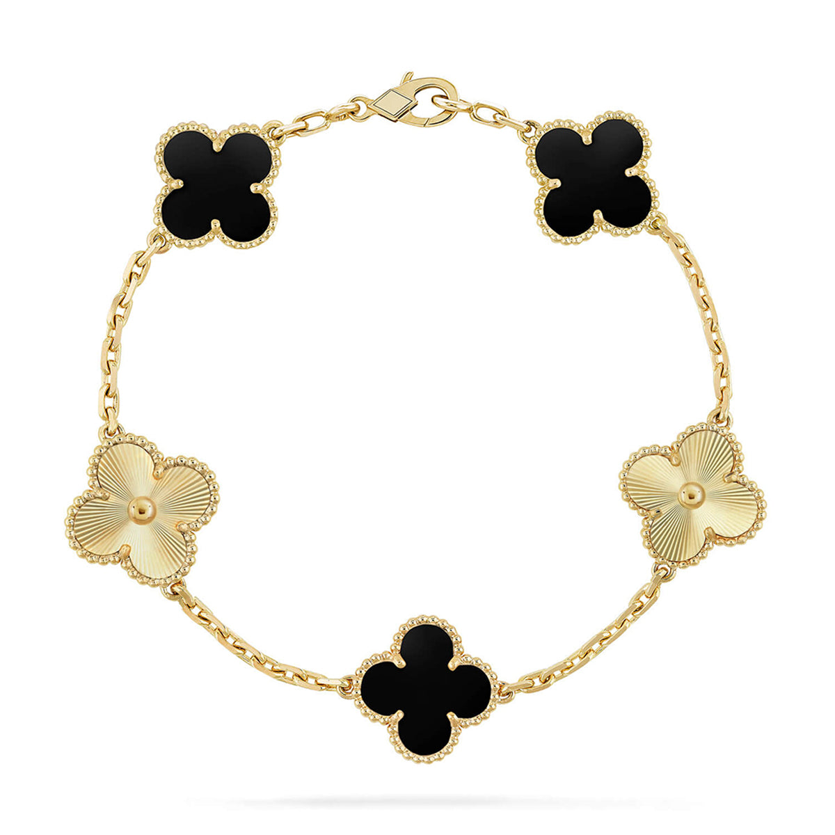 [Loco ]New CLOVER 5 MOTIF ONYXS BRACELET COLLECTION