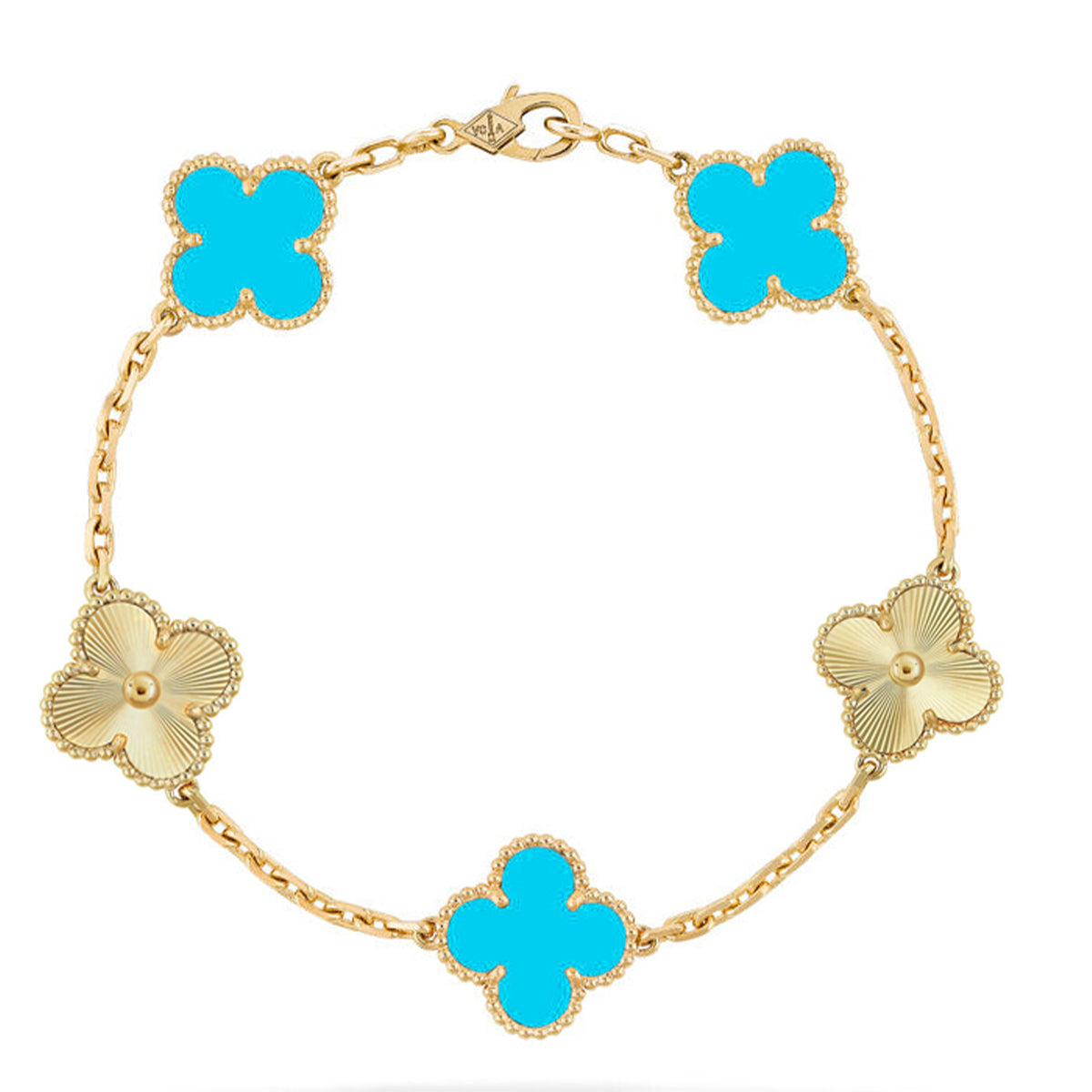 [Loco ]New  CLOVER 5 MOTIF TURQUOISE BRACELET COLLECTION