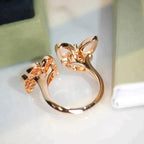Loco TWIN BUTTERFLY DIAMOND MOP RING