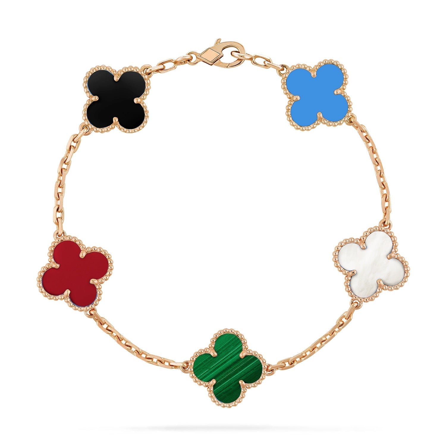 [Loco ]New CLOVER 5 MOTIFS MULTICOLOR BRACELET