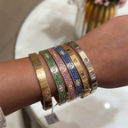 [Loco ] 2026 PAVE GEMSTONE LOVE BRACELET 6.1MM 10 DIAMONDS
