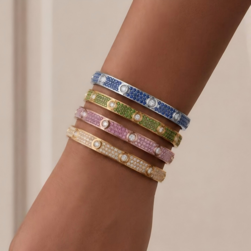 [Loco ] 2026 PAVE GEMSTONE LOVE BRACELET 6.1MM 10 DIAMONDS