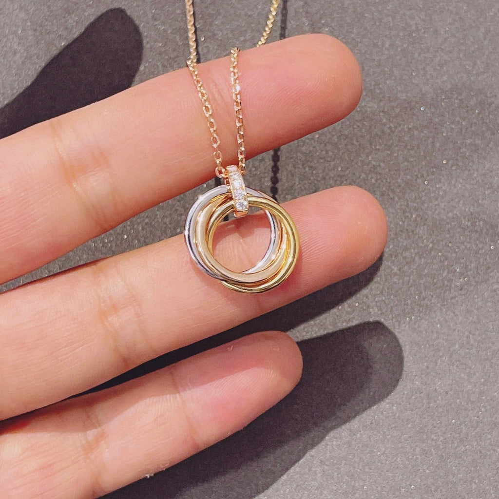Loco TRINITY NECKLACE GOLD  DIAMONDS