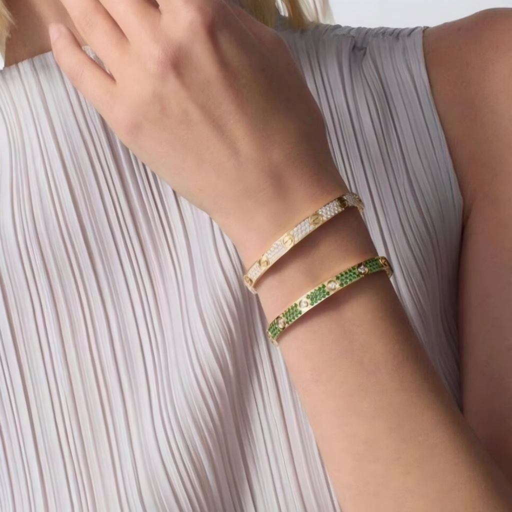 [Loco ] 2026 PAVE GEMSTONE LOVE BRACELET 6.1MM 10 DIAMONDS