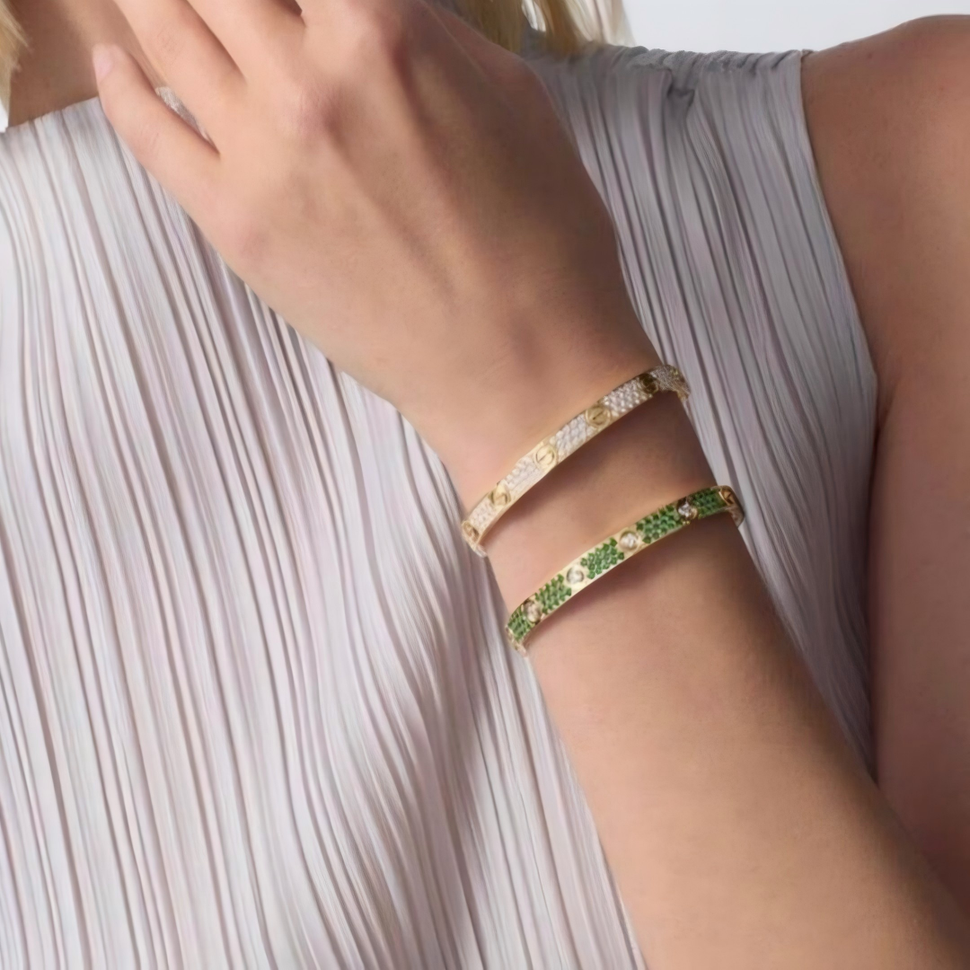 [Loco ] 2026 PAVE GEMSTONE LOVE BRACELET 6.1MM 10 DIAMONDS