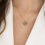 Loco CLOVER 15MM  GRAY MOTHER OF PEARL NECKLACE