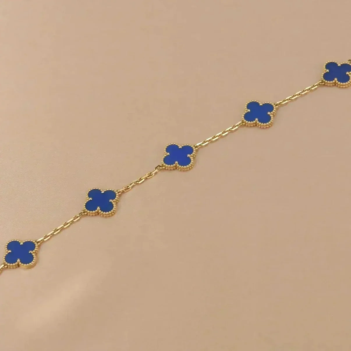 [Loco ]New CLOVER 5 MOTIF BLUE AGATE BRACELET COLLECTION