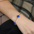 [Loco ]New CLOVER 5 MOTIF BLUE AGATE BRACELET COLLECTION