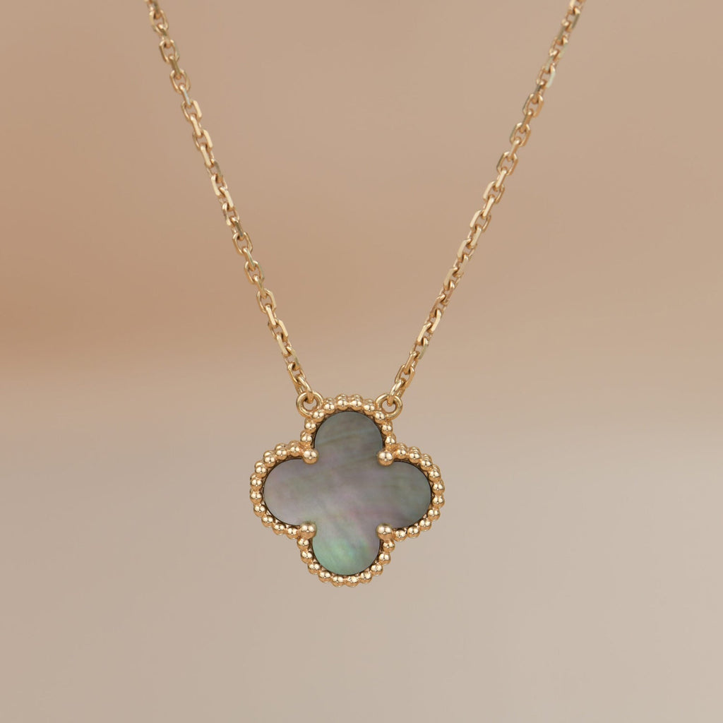 Loco CLOVER 15MM  GRAY MOTHER OF PEARL NECKLACE