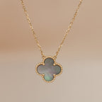 Loco CLOVER 15MM  GRAY MOTHER OF PEARL NECKLACE