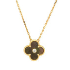 Loco CLOVER 15MM DIAMOND AND MOTHER-OF-GREY NECKLACE