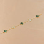 [Loco ]New  CLOVER 5 MOTIF MALACHITE BRACELET COLLECTION