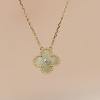 Loco CLOVER 15MM DIAMOND GOLD MOTHER OF PEARL NECKLACE